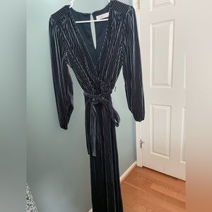 Jumpsuit - size medium. Wide legged. Blue velvet to the touch. Worn once